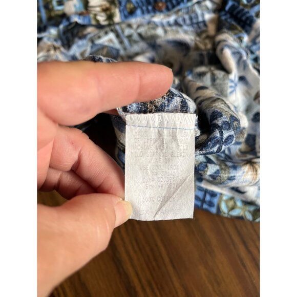 Hilo Hattie Hawaiian Original blue short sleeved button front collar size 3XL - Picture 3 of 5